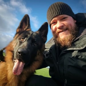 Christian mit Hund